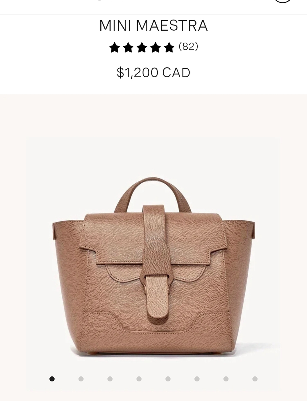 Senreve Mini Maestra Satchel in Chestnut